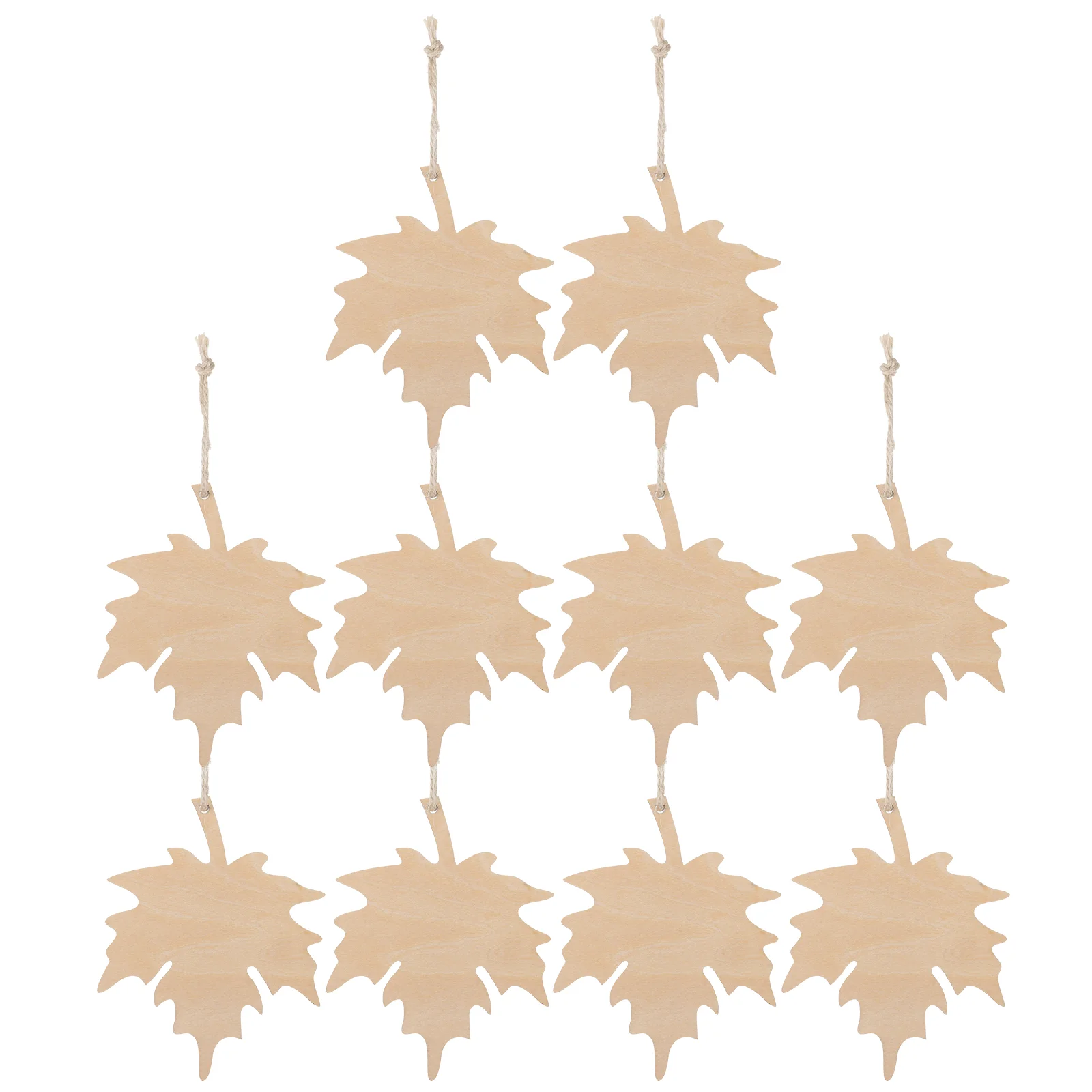 

21 PCS Maple Leaf Tag Hanging Tags Wooden Leaves for Craft Ornaments Autumn Decorations Fall Crafts Cutouts DIY