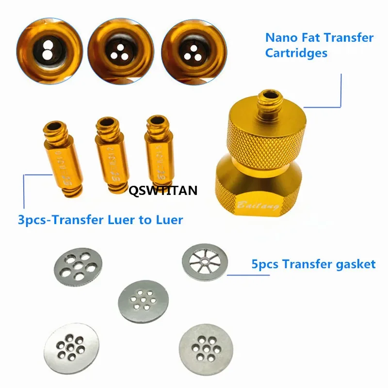 ชุดแปลงไขมัน อะแดปเตอร์นาโนสำหรับถ่ายโอนไขมัน ชุดกรองไขมัน เครื่องมือแปลงไขมันจากการดูดไขมัน อุปกรณ์ผ่าตัด