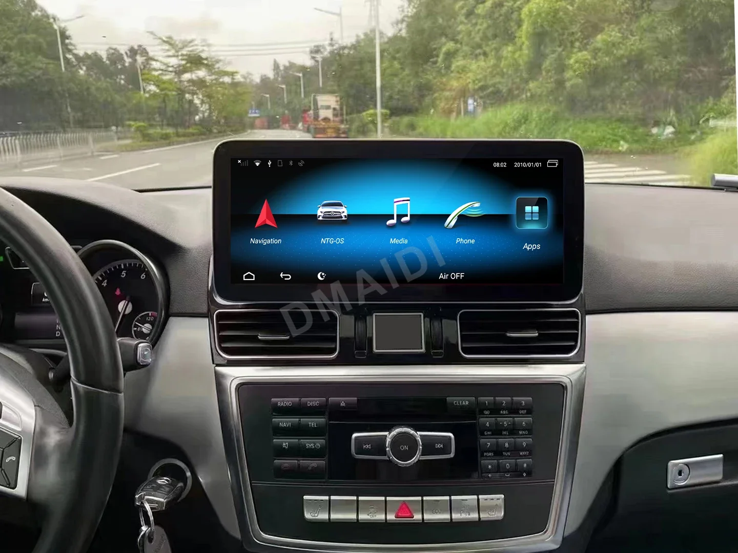 Leitor multimídia de carro Android 12 para Mercedes Benz, Snapdragon, GPS, rádio, Auto Carplay, 4G, ML, GL, GLE, GLS, 2012-2018, 12.3in