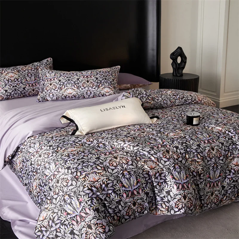 Svetanya Print Duvet Cover Set Egyptian Cotton Bed Linens Queen Full Ru King Double Size Bedding Sets Sheet Pillowcase