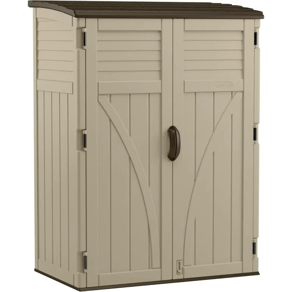 

Outdoor Storage Shed, Water Resistant Resin Veal Outdoor Storage Cabinet or Patio, Garden Tools, Cushions, & Equipment, Weatherp