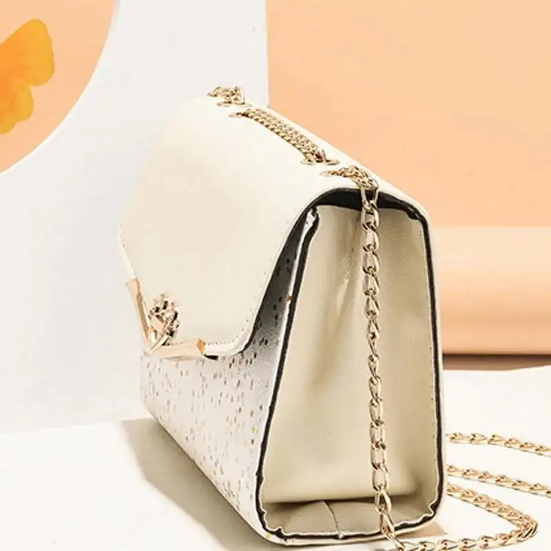 Koreanische Version Damen-Umhängetasche mit Pailletten und Kettenriemen, Handytasche – Detail 10