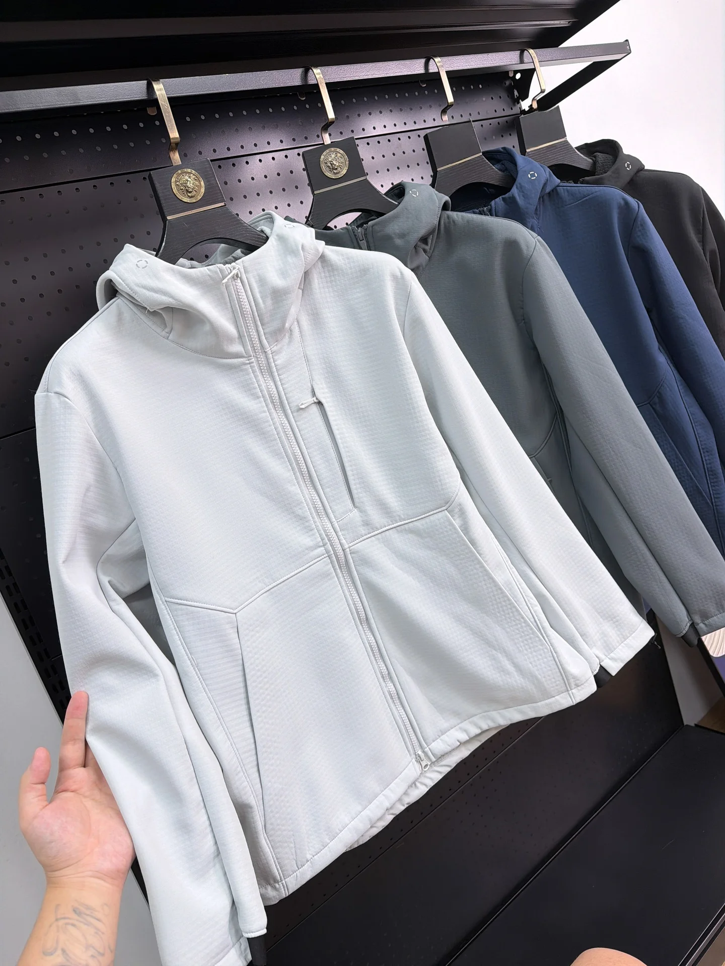 Outdoor Commuting Windproof Waterproof Men's Composite Fleece Warm Soft  Hat Jacket Trendy Standard Fit Long Sleeve Zipper