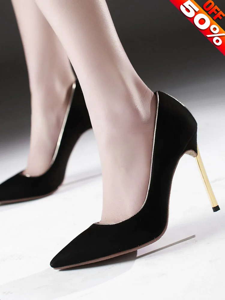 

4Inches Thin Heels Elegant 10cm Pointed Toe Full Dress Stripper Heels Mature Party Fashion Office Lady Sexy Fetish Shoes Models