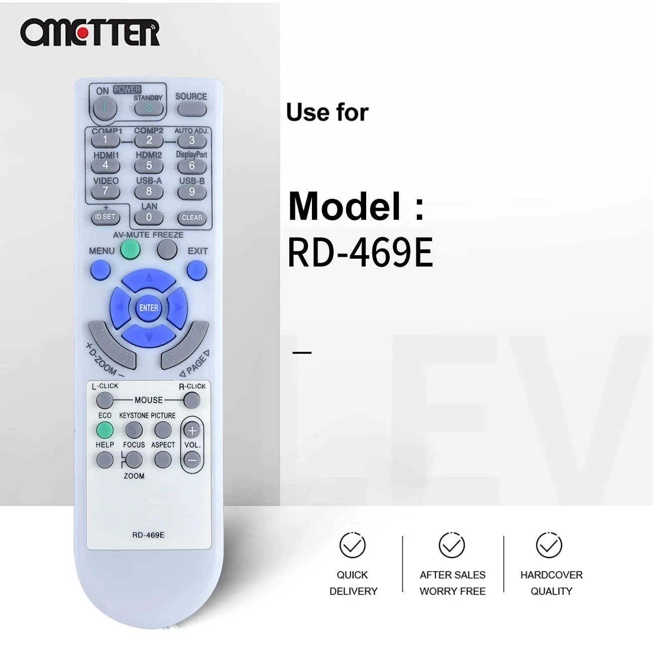 RD-469E per NEC Telecomando Del Proiettore M283X M322w M402x M322x Np-m282x