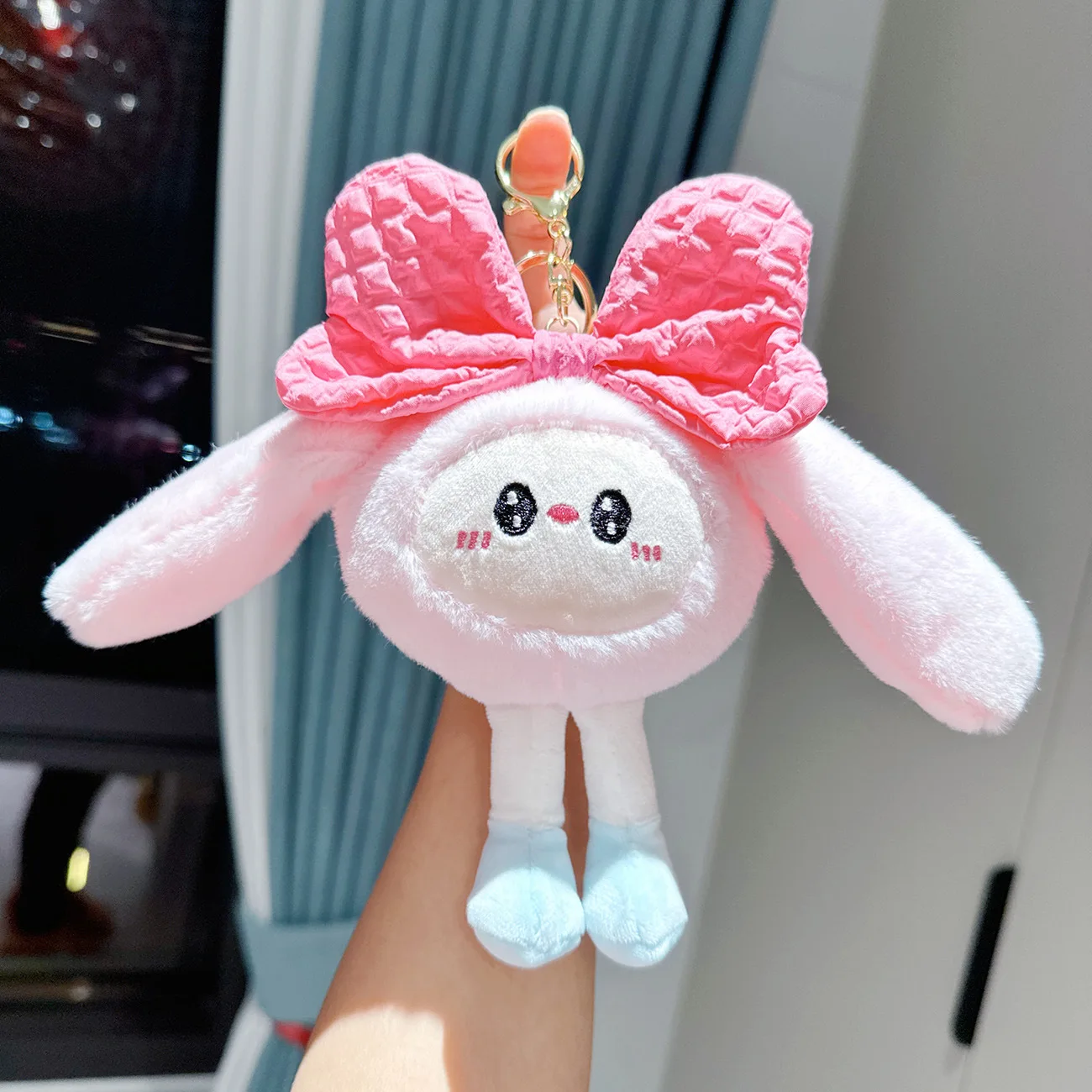 new Cute Children's Doll Pendant Cute Long Eared Elf Little Rabbit pretty bow Doll Exquisite Bag Pendant Car Keychain Keychain