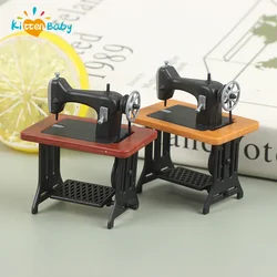 1:12 Dollhouse Miniature Furniture Retro Sewing Machine Knitting Tools Model Doll House Decor Simulation Furniture Model