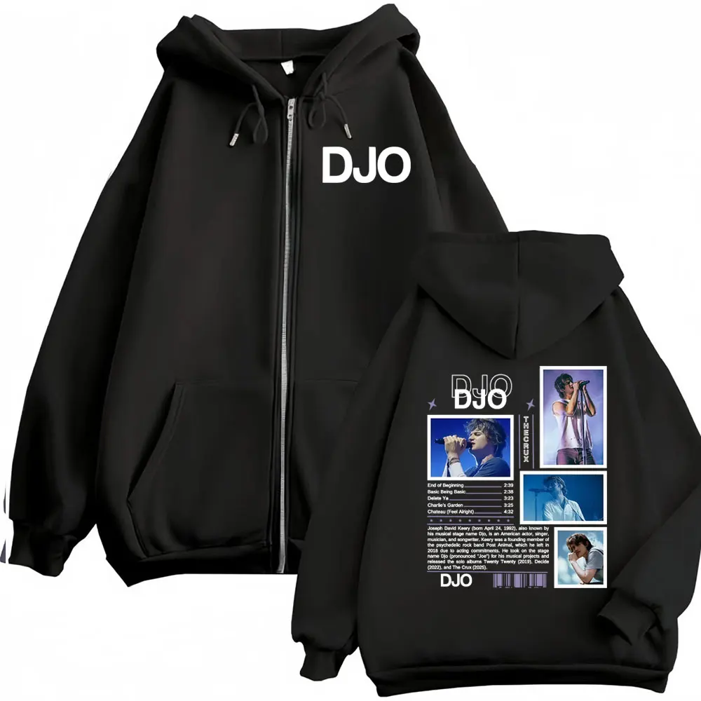 Толстовка на молнии Djo Back on You World Tour 2026 с капюшоном Joe Keery Thecrux, новый подарок для фанатов, модная толстовка на молнии для мужчин и женщин