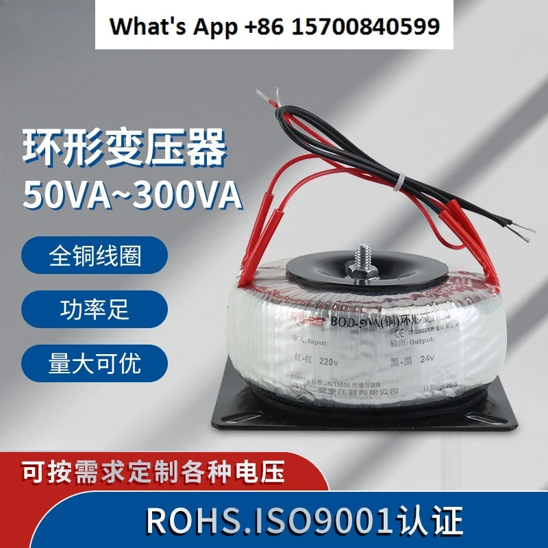 

Power amplifier 50VA~ 300VA low voltage 12V/24/36V small power supply toroidal transformer
