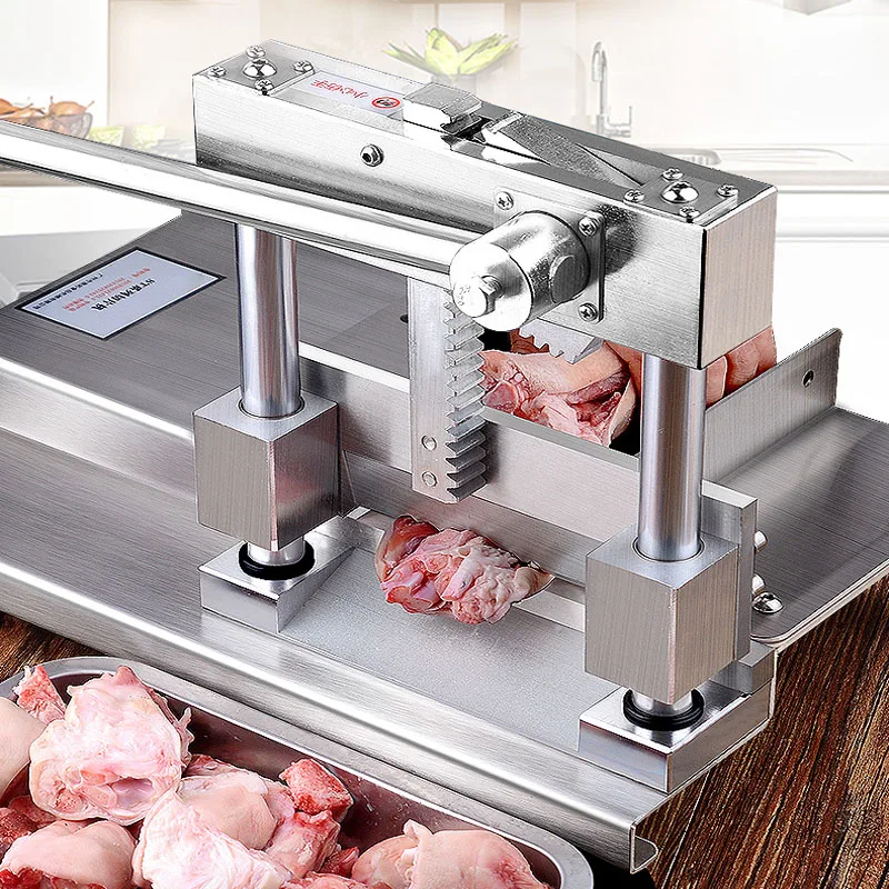 

Meat Slicer Household Frozen Meat Cutting Machine Vegetables Cutter Desktop Alloy+Stainless Steel Thickness Adjustable