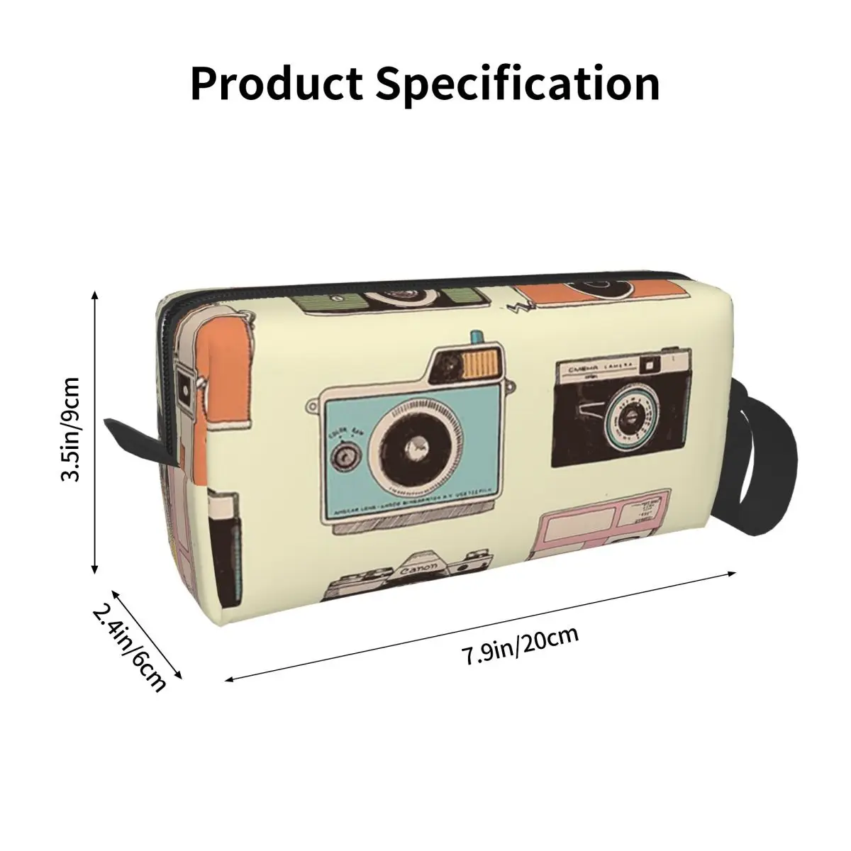 ヴィンテージカメラ鉛筆ケース Studen 学校ペンボックス鉛筆バッグ文具用品旅行女性化粧品バッグオーガナイザーポーチ