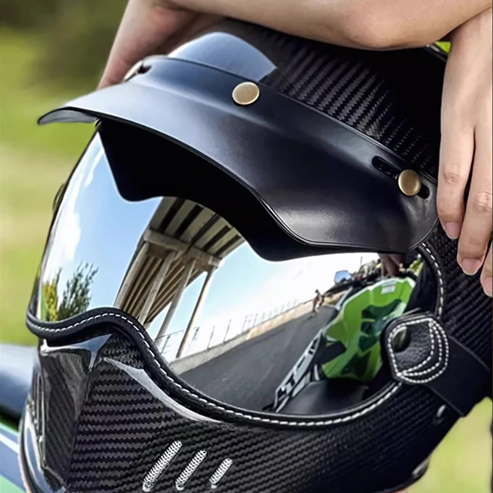 Visera de burbuja para casco de motocicleta de gran tamaño, lente compatible con casco Retro SHOEI EX Zero MOTO3 BULL, accesorios para casco de motocicleta