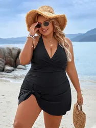 Tankini Plus Size costume da bagno donna 2024 Bikini costumi da bagno di grandi dimensioni costume da bagno intero da donna abbigliamento da spiaggia costumi da bagno Sexy Monokini