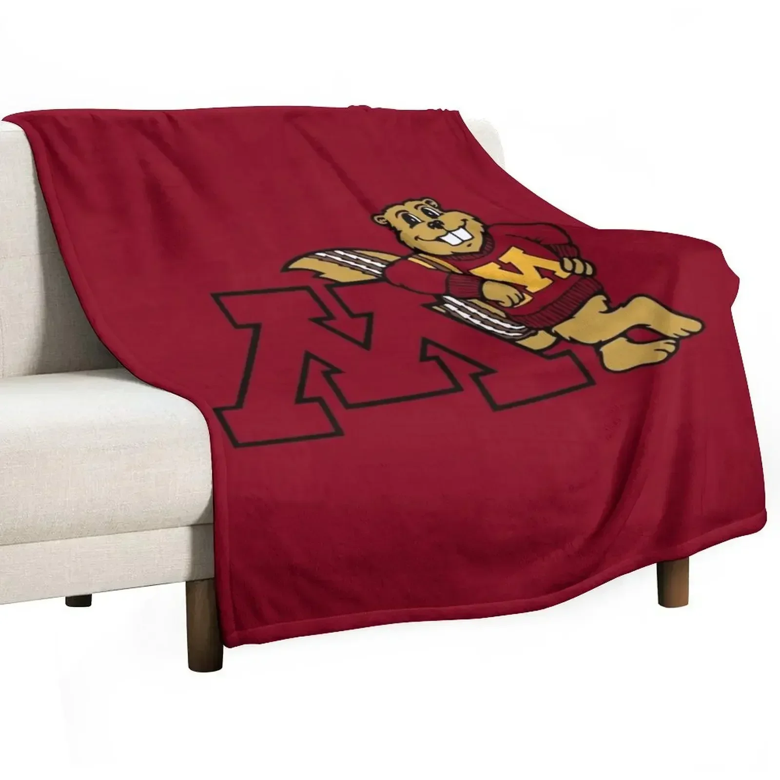 Goldy Gopher Throw Blanket Plush Thins warm for winter Blankets