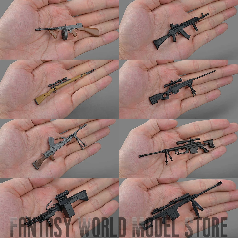 ZYTOYS ZY6008 1/12 군인 8pcs 세트 플라스틱 무기 모델 M1928 98K BREN MK43 AK74M MK13 M200 M82A1 맞는 6'' 액션 피규어 바디