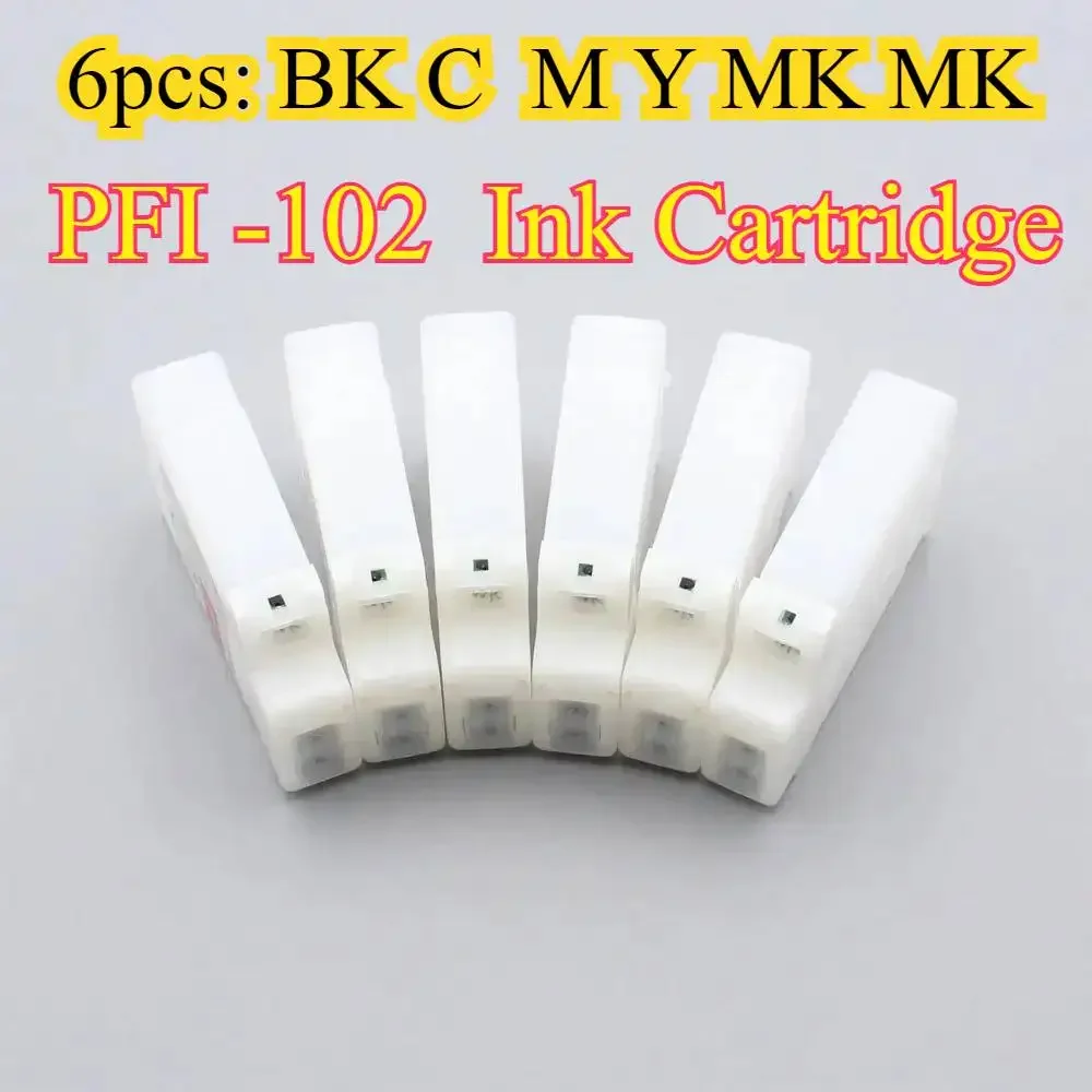 PFI102 Printer Ipf Kartrid Isi Ulang PFI 102 Kartrid Tinta Isi Ulang untuk Canon IPF500 IPF510 IPF600 IPF605 IPF610 IPF700 IPF710