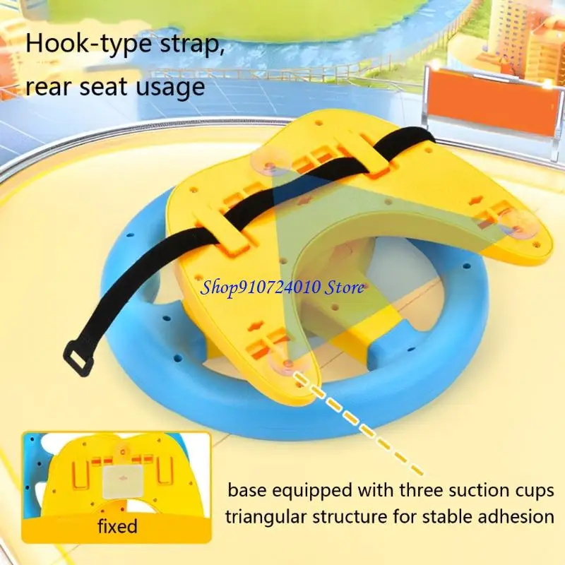 عجلة قيادة 77HD للأطفال مع موسيقى تفاعلية بإضاءة LED وتجربة قيادة واقعية آمنة، لعبة تعليمية