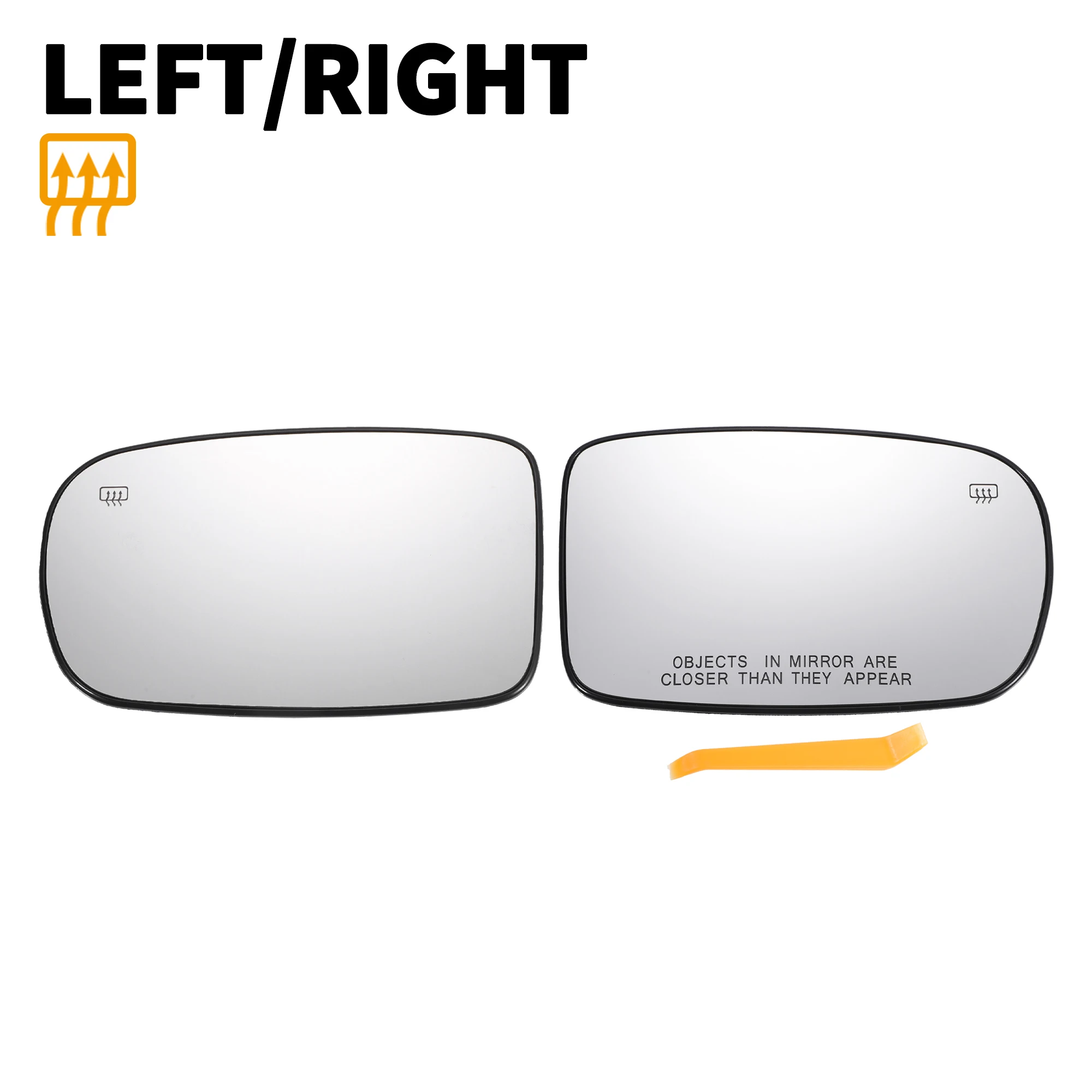 UXCELL Car Left Right White Mirror Glass Replacement With Back Heated for Chrysler for Dodge Charger 2011-2021