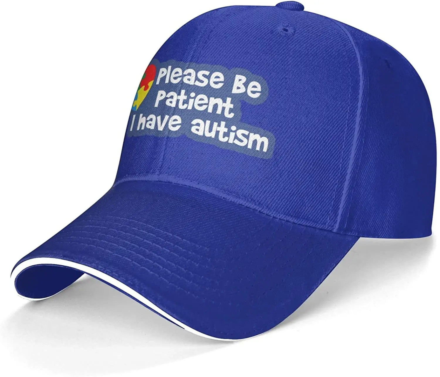 Please Be Patient I Have Autism Cotton Classics Dad Hat Baseball Cap Adjustable Polo Trucker Unisex Style Headwear