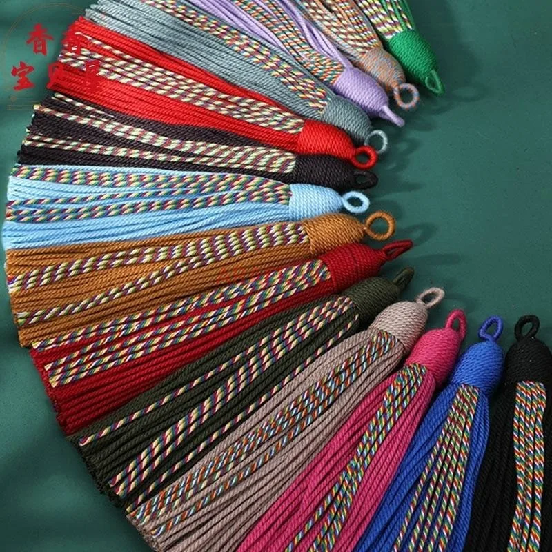 قلادة شرابة من خيط القطن المطلي يدويًا على الطراز الصيني العرقي، قلادة شرابة منسوجة بحبل ثقافي وحرف يدوية