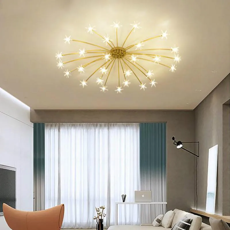 Romantic Children Room Led star Light luminaria Northern Europe G4 Led Ceiling Lamp for Living Room Master Bedroom surface Lamp