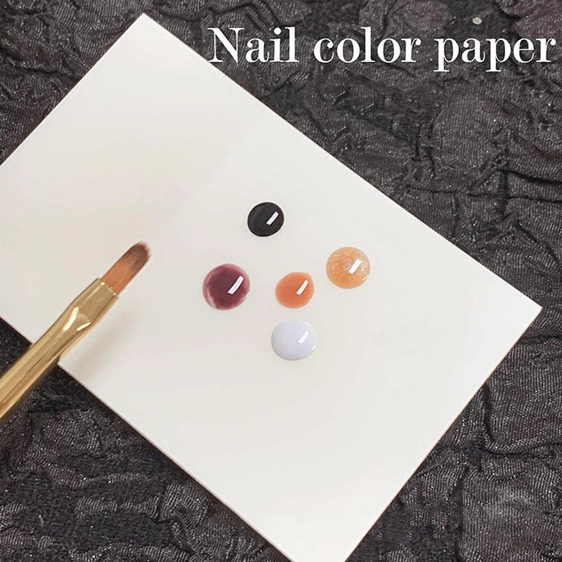 Nouvelles palettes de teinture pour ongles jetables 7,5*5cm, 50 pièces, en papier détachable, pour mélange de vernis à ongles, présentoir étanche