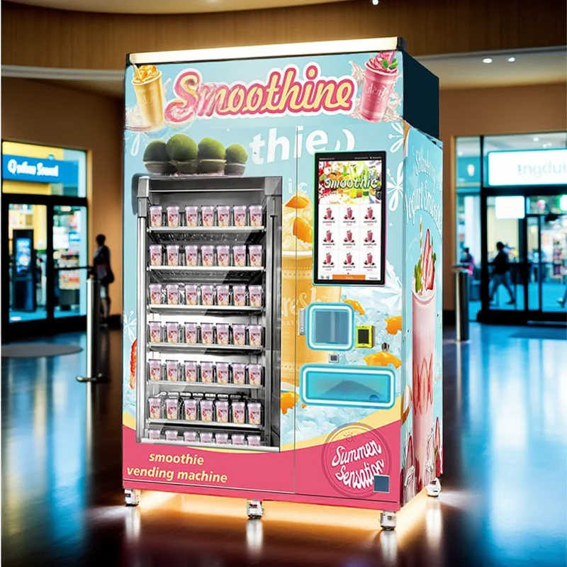 Smoothie automatic frozen food, fresh fruit, 24-hour self-service ice cream smoothie vending machine