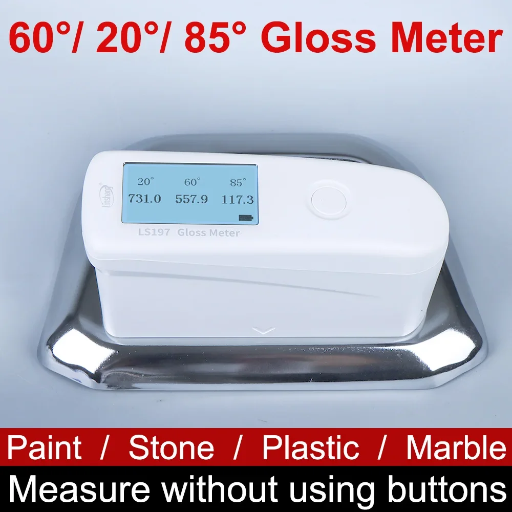 LS197 Digital Gloss Meter 20 60 85 Degree Three Angles Glossmeter Metal Plastic Marble Glossmeter Gloss Meter For Paint