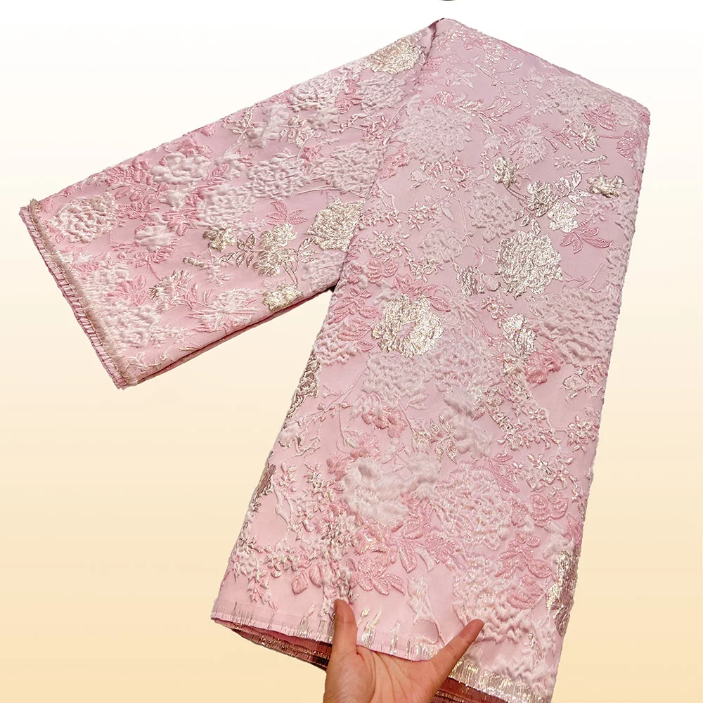 

High Quality Jacquard Lace Fabric 5 Yards French Brocade Fabric