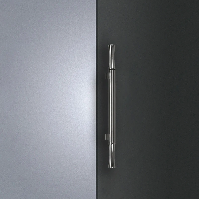 

Polished Offset Door Pull Handle SUS304 Grade Stainless Steel Frame Door Handle Entrance Brushed Glass Door Pulls PA-114