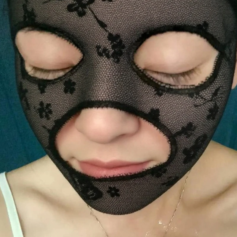 

652F Stylish Floral Lace Mask Lightweight Comfortable Head Cover For Special Occasion And Daily Use