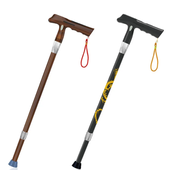 Smart Foldable Walking Cane For Old People Crutch with SOS one button fall detection auto alarm walking cane