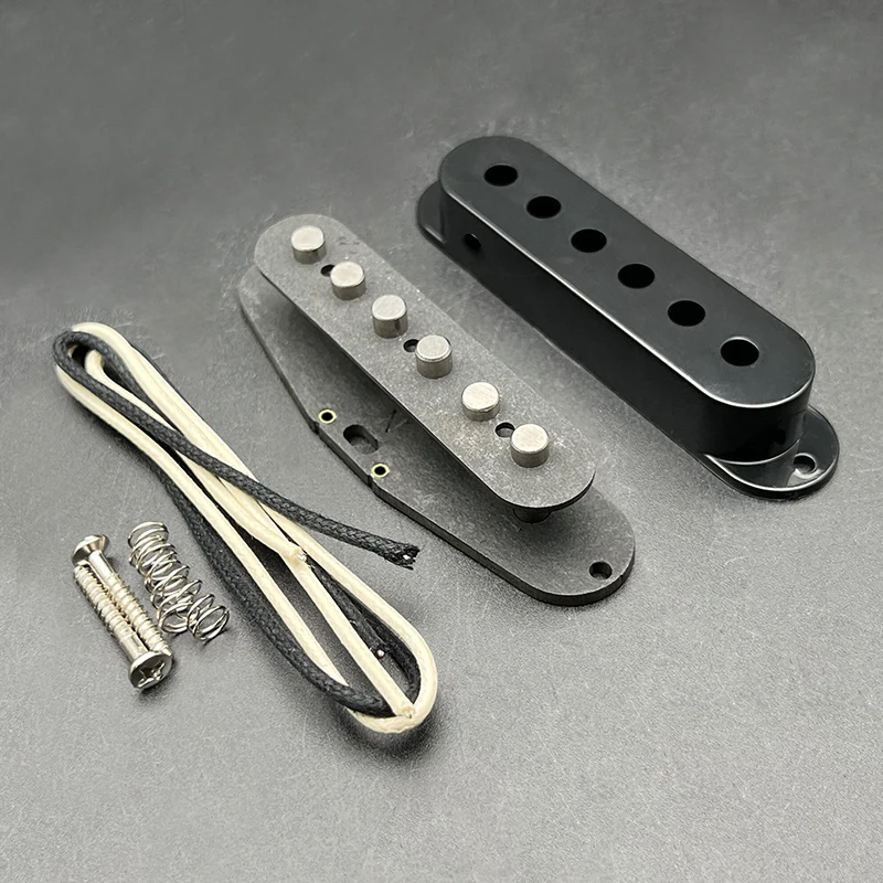 Kits de captador para guitarra ST, DIY Pickup Kits, bobina de fibra, Alnico V, peça pólo, pano encerado, cabos captadores Kits, 5