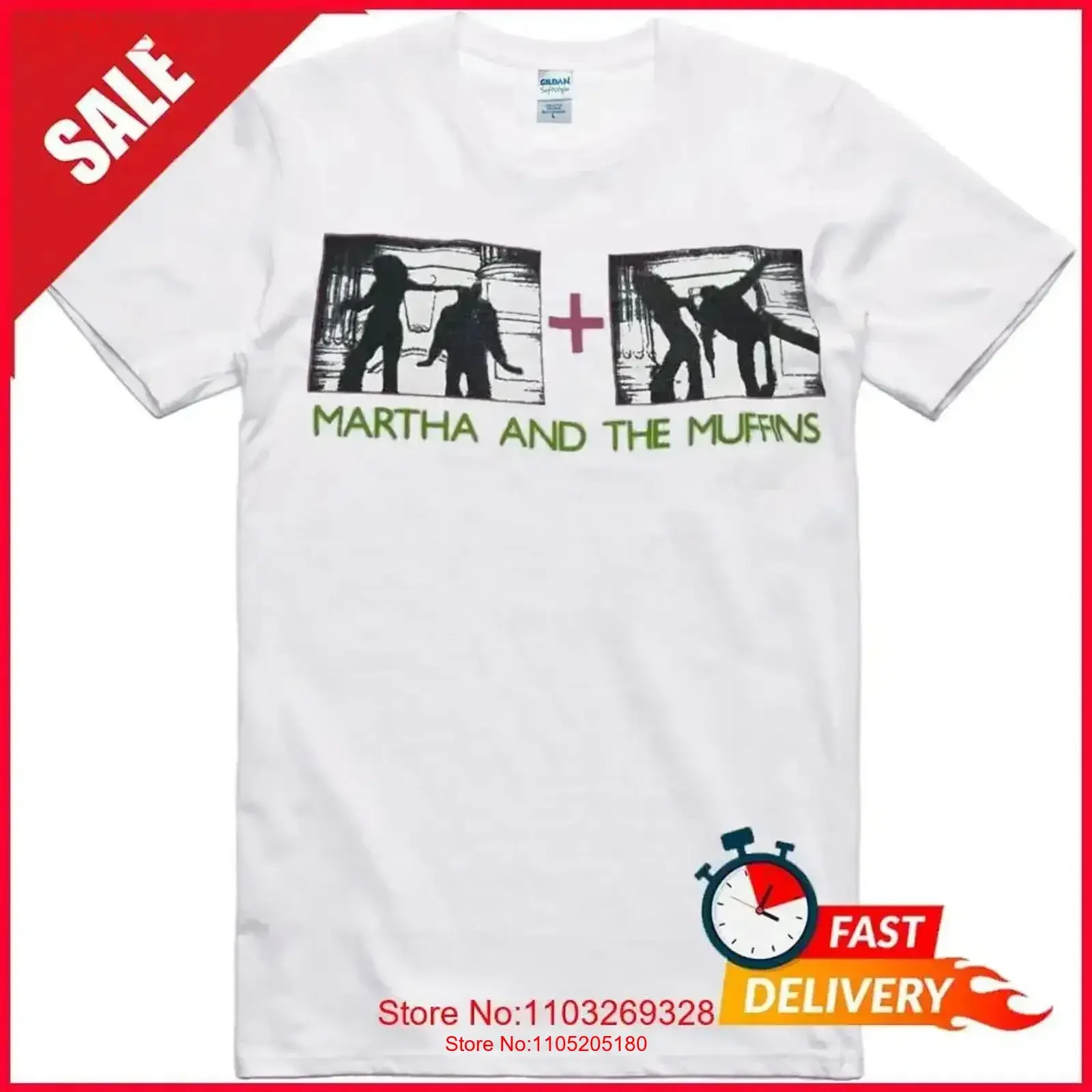 Martha and the Muffins White T shirt vintage Washed designer clothes homme Breathable Comfortable Slightly Stretched fashion