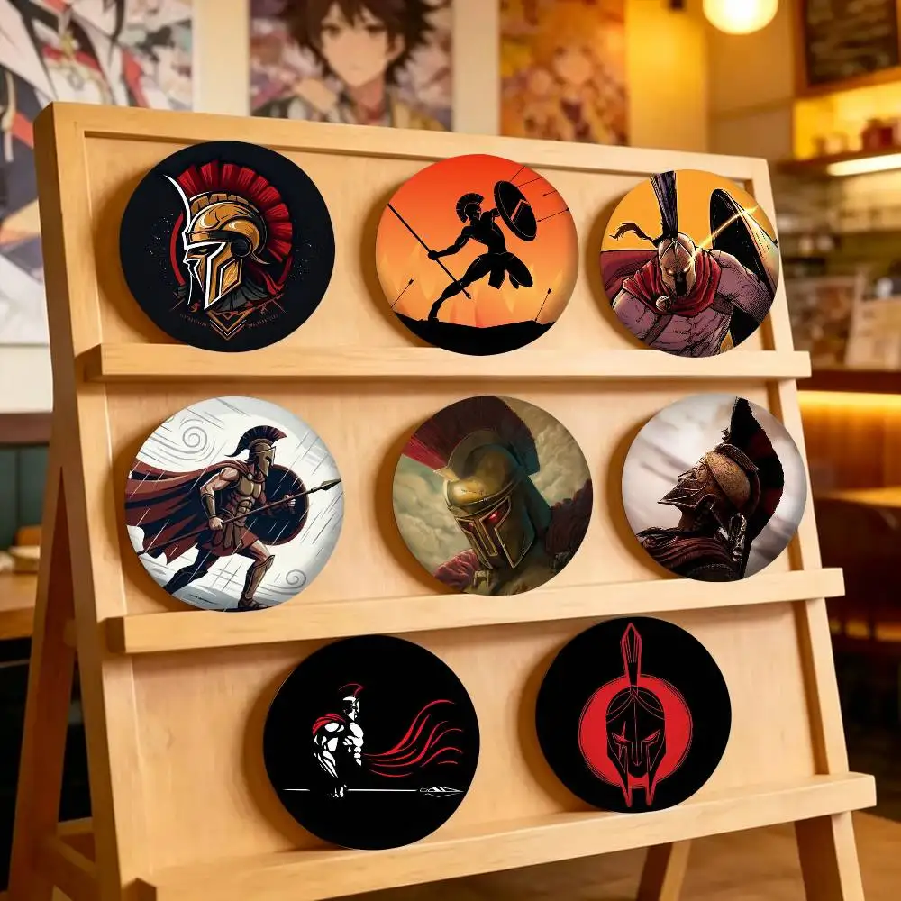 Classical Roman Gladiator 25mm 32mm 44mm 58mm 75mm Brooches Badges Pins for Accessories Gift