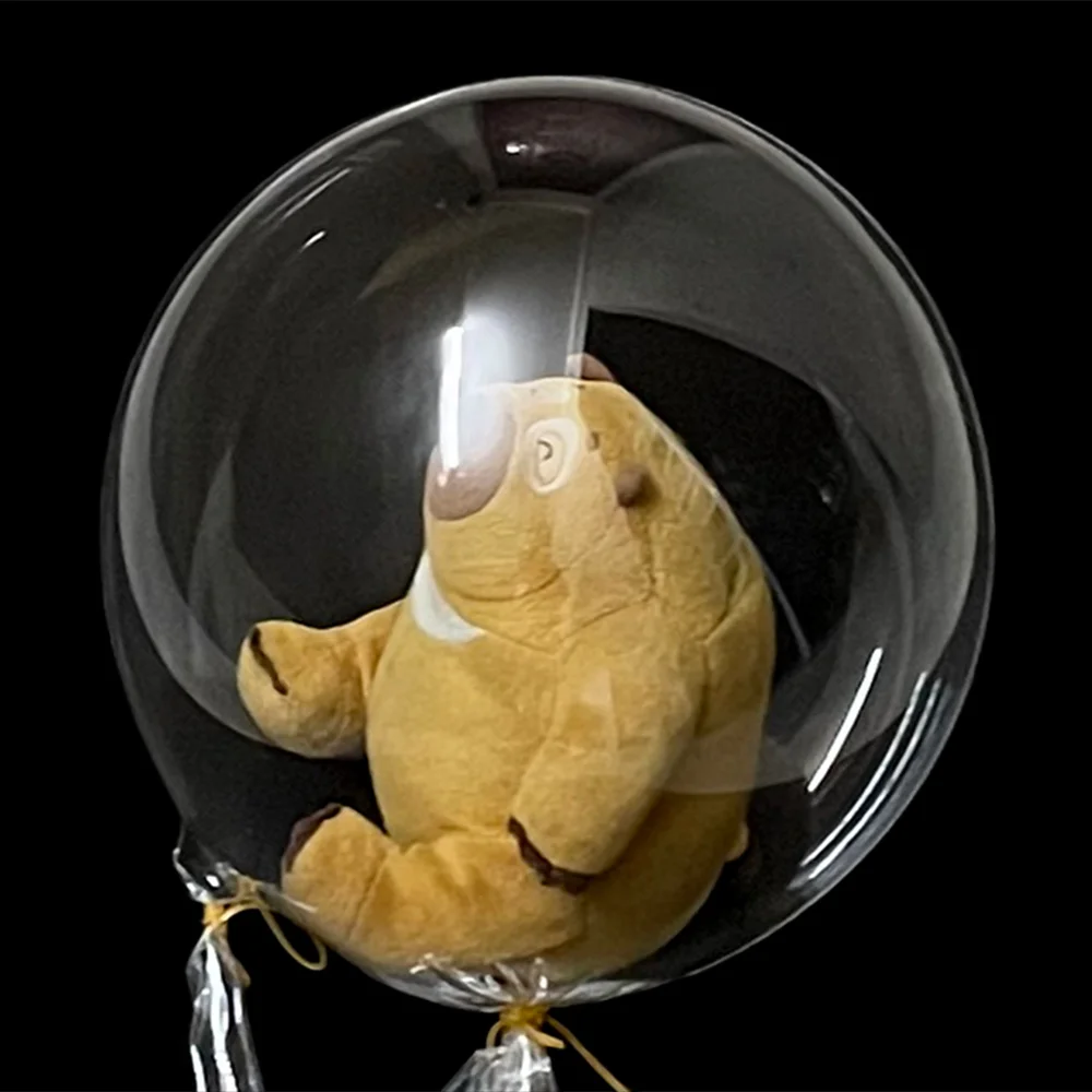 3pcs Wide Neck Bubble Balloon Transparent Clear Giant Pre-Stretched Bobo Ballon Stuffed Animals Party Supplies Decorations