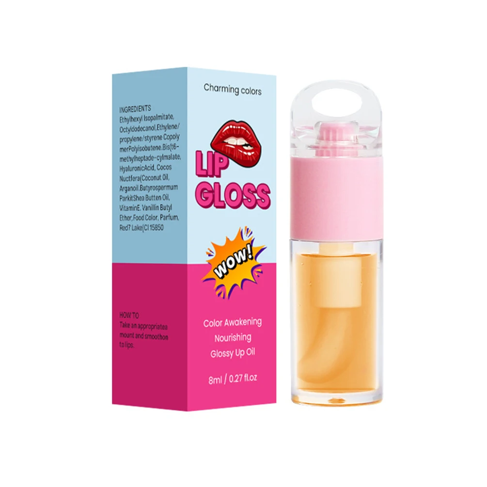 Moisturizing Lip Oil Private Label Vegan Long Lasting Hydrating Easy To Apply Lip-Care Essence Makeup Custom Logo Wholesale