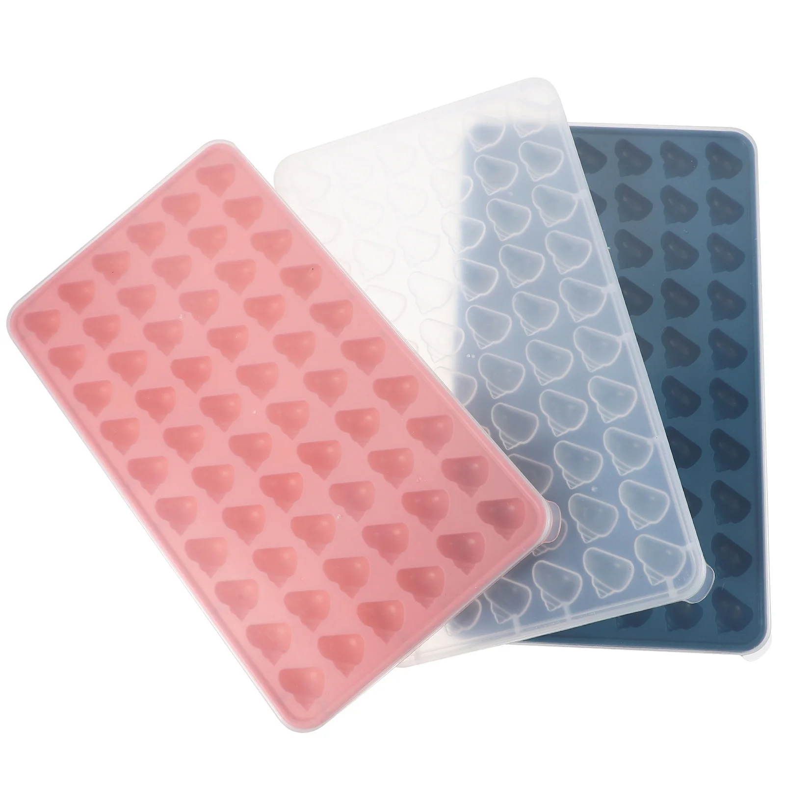 3pcs Conch Shaped Maker 60-Cavity For Whiskey Cocktail Pp Freezer Tray Kitchen Mold Beverage Mold Trays Small Ice Cube Trays Ice