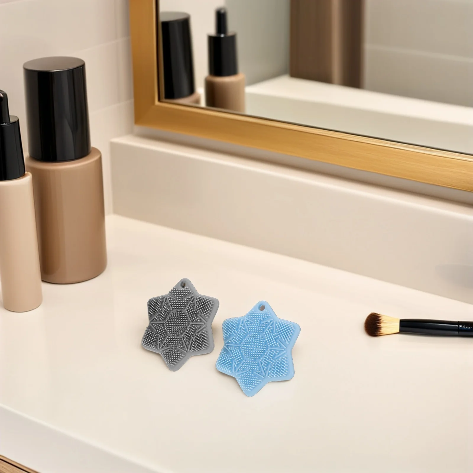 

4Pcs Silicone Face Scrubber Gentle Soft Facial Brush Waterproof Deep Pore Cleaning Exfoliating Face Wash Brush for Sensitive