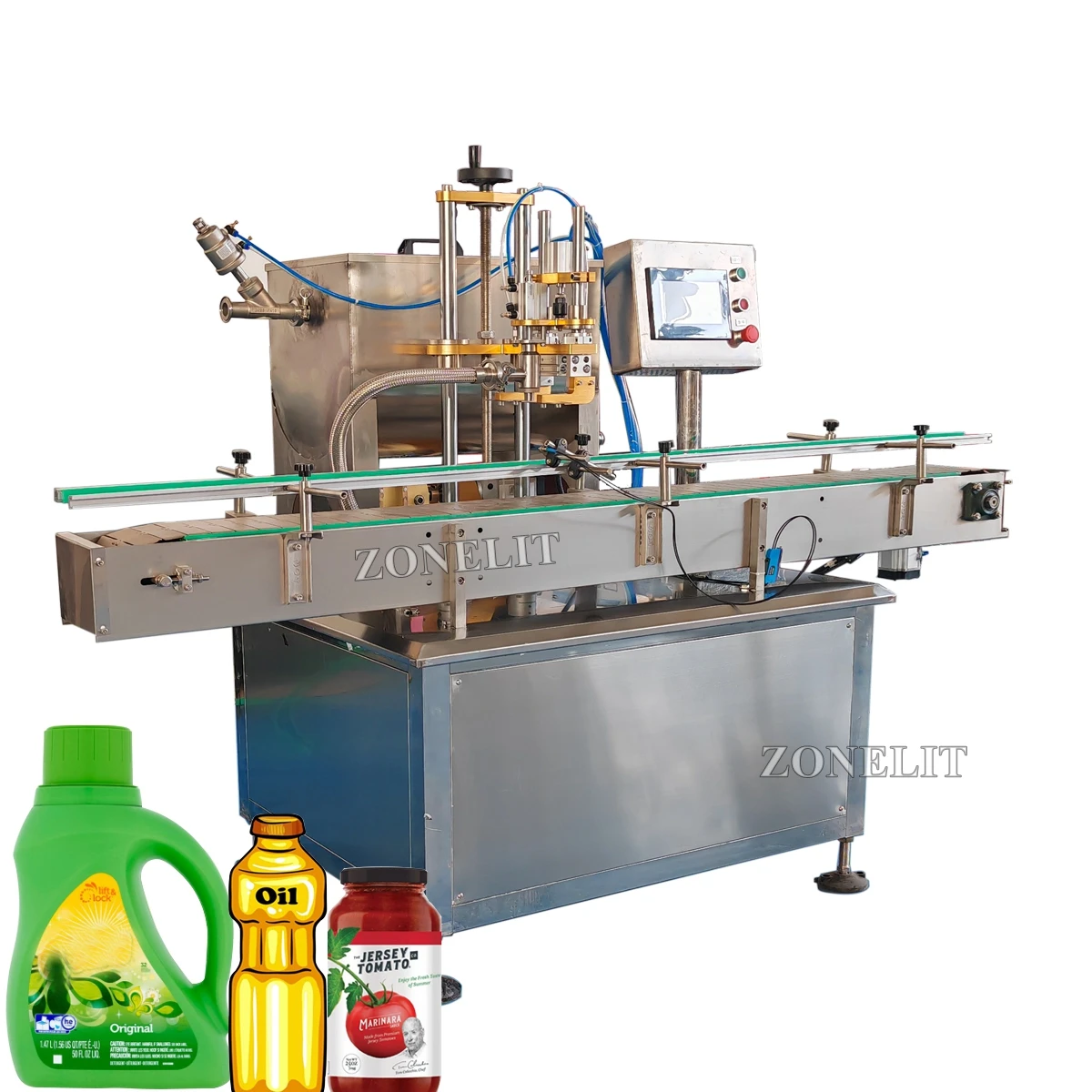Riempitrice automatica per bottiglie di olio d'oliva con pompa a rotore con servocontrollo automatico