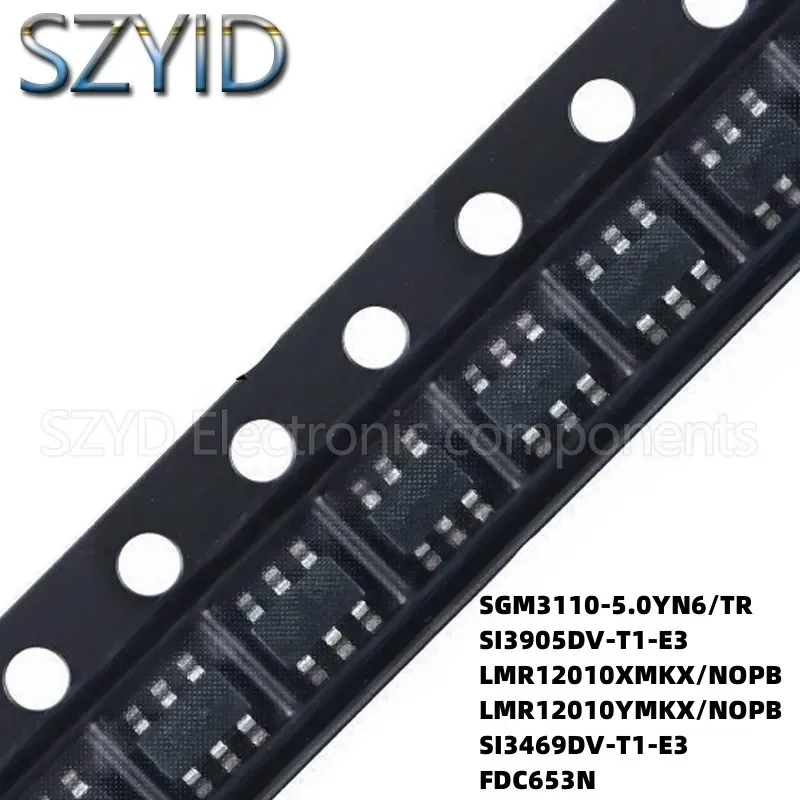 100PCS SOT23-6  SGM3110-5.0YN6/TR SI3905DV-T1-E3 LMR12010XMKX/NOPB LMR12010YMKX/NOPB SI3469DV-T1-E3 FDC653N