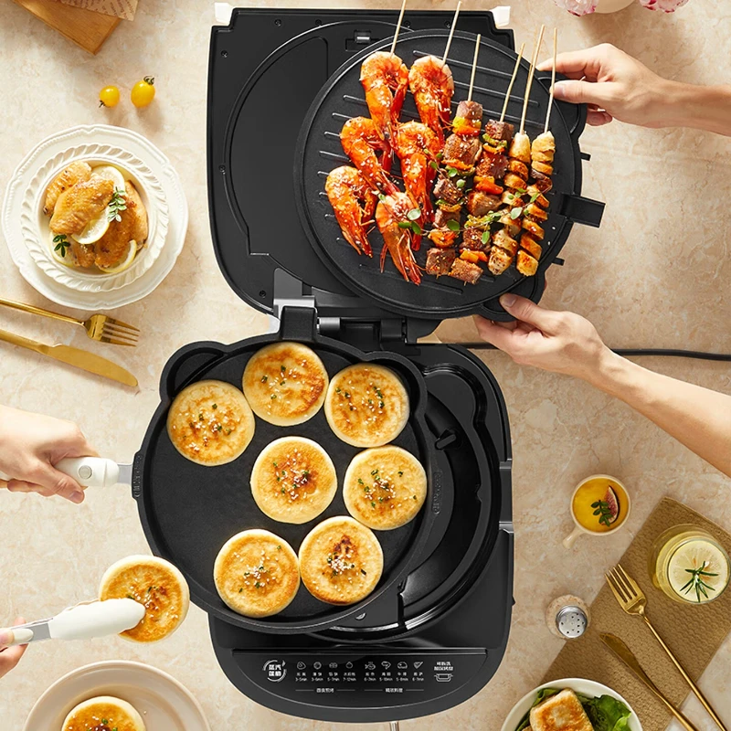 Multi Functional Electric Pancake Maker Grill Machine Sandwich Breakfast Pancake Pot Cooking Machine Double Sided Heating