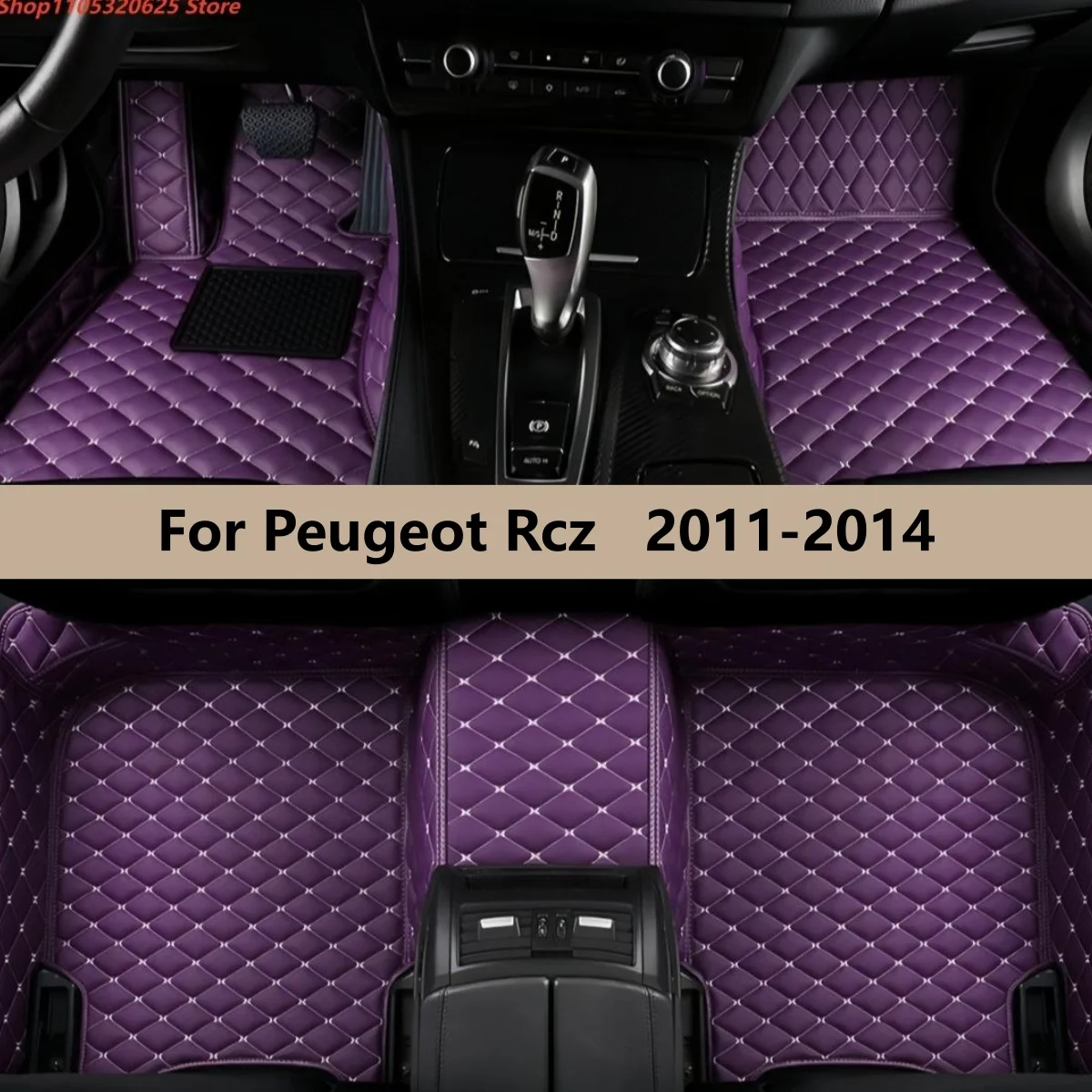 

Кожаные автомобильные коврики на заказ для Peugeot RCZ 2014 2013 2012 2011, водонепроницаемые ковры, аксессуары для интерьера