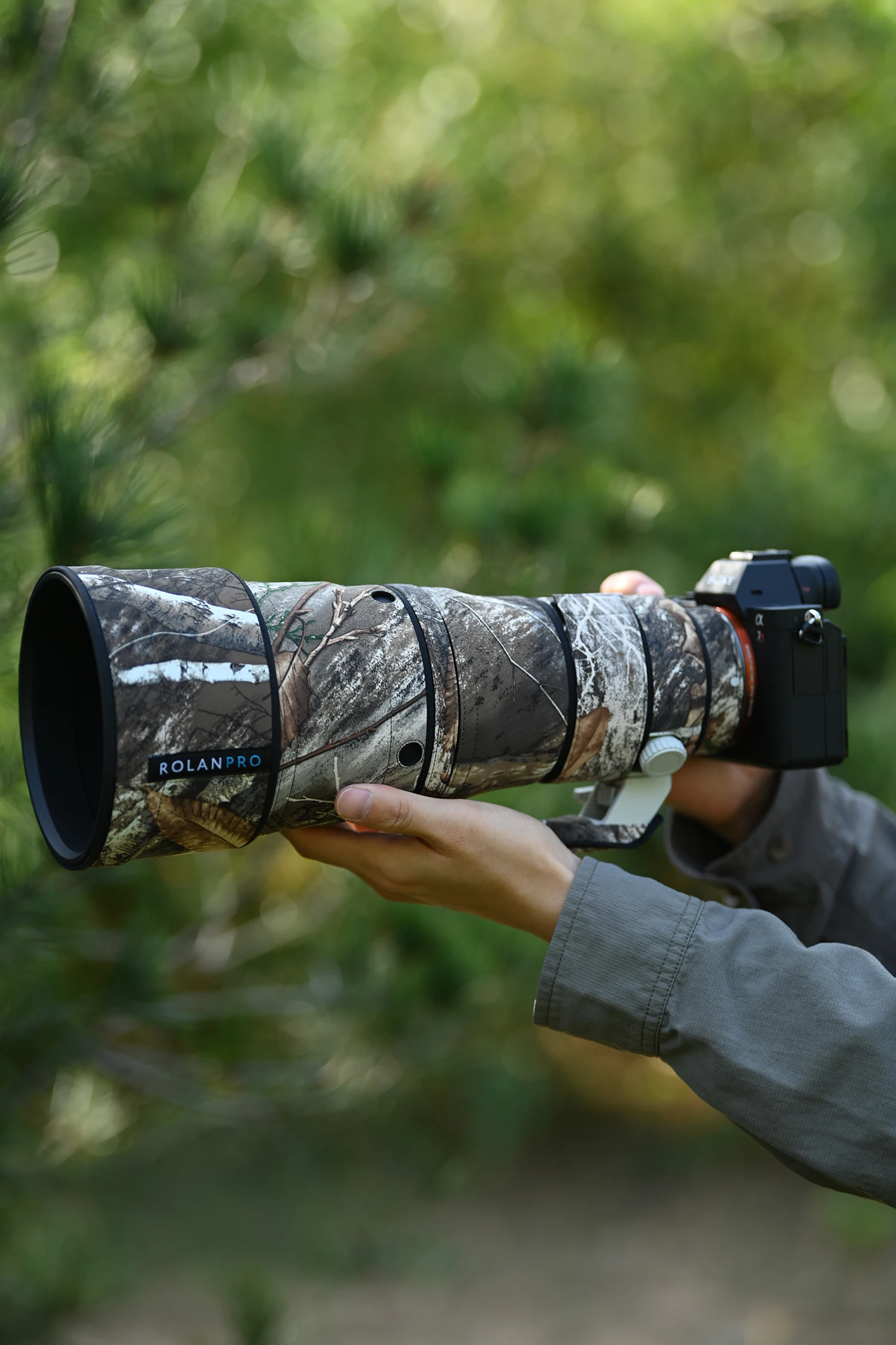 ROLANPRO Wasserdichter Objektivschutz für Sony FE 600mm F6.3 GM OSS Camo Regenschutz Schutzhülle SEL600F63GM Etui 600F6.3GM Stoff – Detail 13
