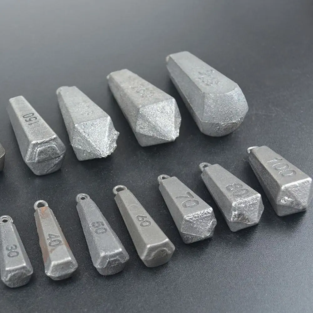5Pcs 30g-180g Iron Fishing Weight Sinkers Environmental Protection Fishing Fall Bass Sea Fishing Weight Surf Casting with Ring