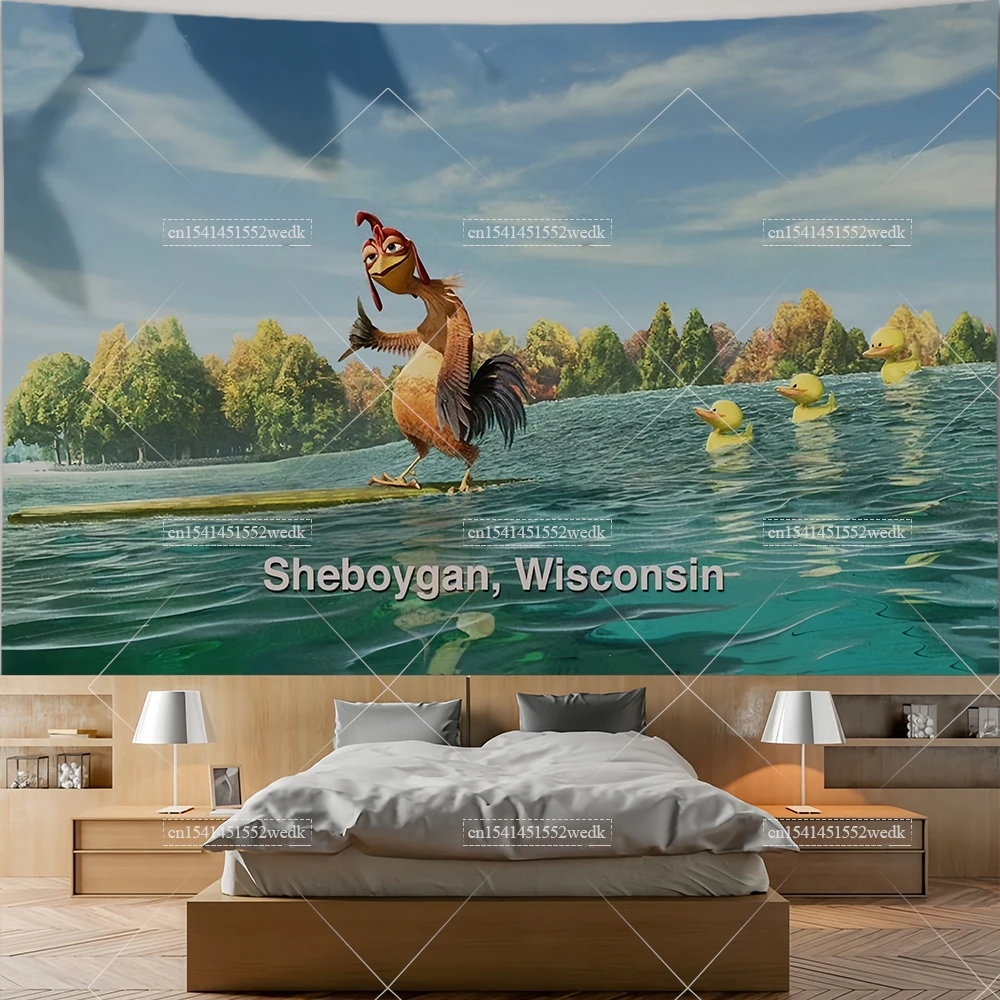 موجة كبيرة كاناغاوا المشارك الدجاج جو العلم ميمي نسيج الجمالية جدار الفن لوحات غرفة ديكور أنيمي خلفية الملابس #3