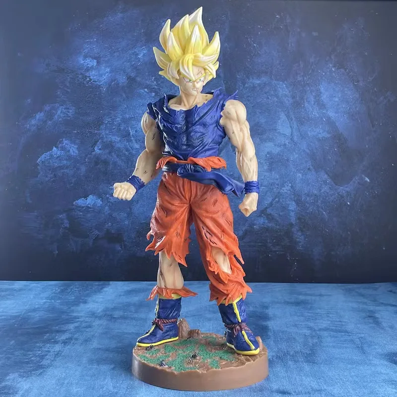 Dragon Ball Super Saiyan Kd Initial Super Battle Damage Goku Combat Posture Pvc Desktop Collection Decoration Model Toy Gift