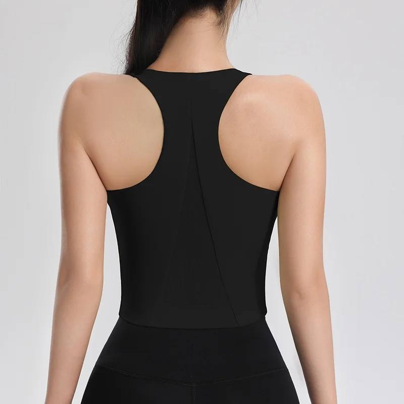 حمالة صدر رياضية على شكل حرف U للنساء من قطعة واحدة حمالة صدر ثابتة عالية القوة ممتصة للصدمات وسرعة الجري وتجفيف اللياقة البدنية سترة يوجا #4