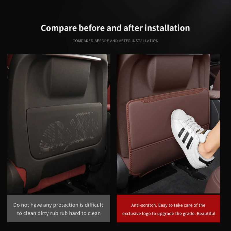 For Kia GTLine K5 Sportage Picanto Rio Cerato Soul Carens Seltos Car Seat Backrest Anti-kick Pad Seat Back Organizer Storage Bag