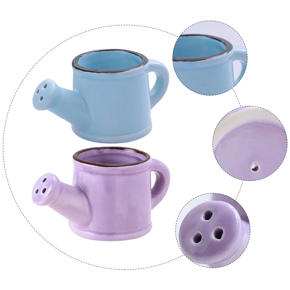

2pcs Mini Watering Pot Thickened Design Comfortable Handle Easy Pour Durable For Indoor Outdoor Gardening Succulent Flower